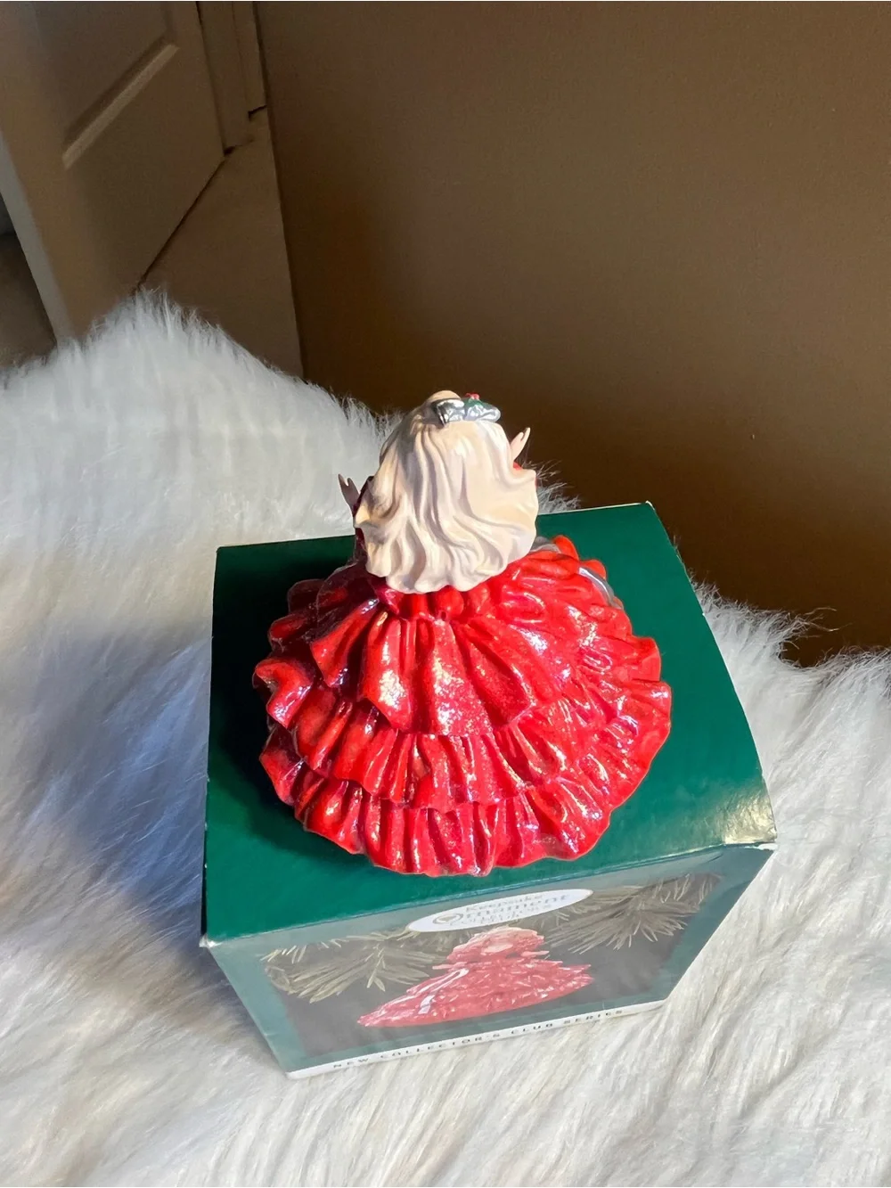 Hallmark Red and Silver Holiday Lady Ornament